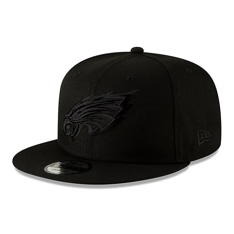 Casquette ajustable 9FIFTY noire sur noire des Eagles de Philadelphie New Era pour homme