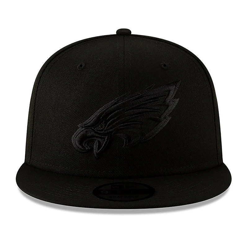 Casquette ajustable 9FIFTY noire sur noire des Eagles de Philadelphie New Era pour homme