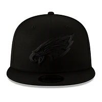 Casquette ajustable 9FIFTY noire sur noire des Eagles de Philadelphie New Era pour homme