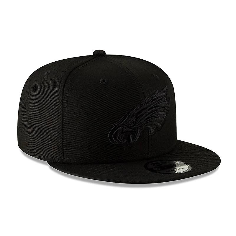 Casquette ajustable 9FIFTY noire sur noire des Eagles de Philadelphie New Era pour homme