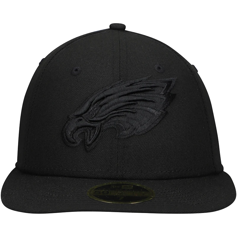Men's New Era Black Philadelphia Eagles on Low Profile 59FIFTY II Fitted Hat