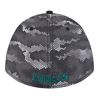 Men's New Era  Black Philadelphia Eagles Camo A-Frame 39THIRTY Flex Hat