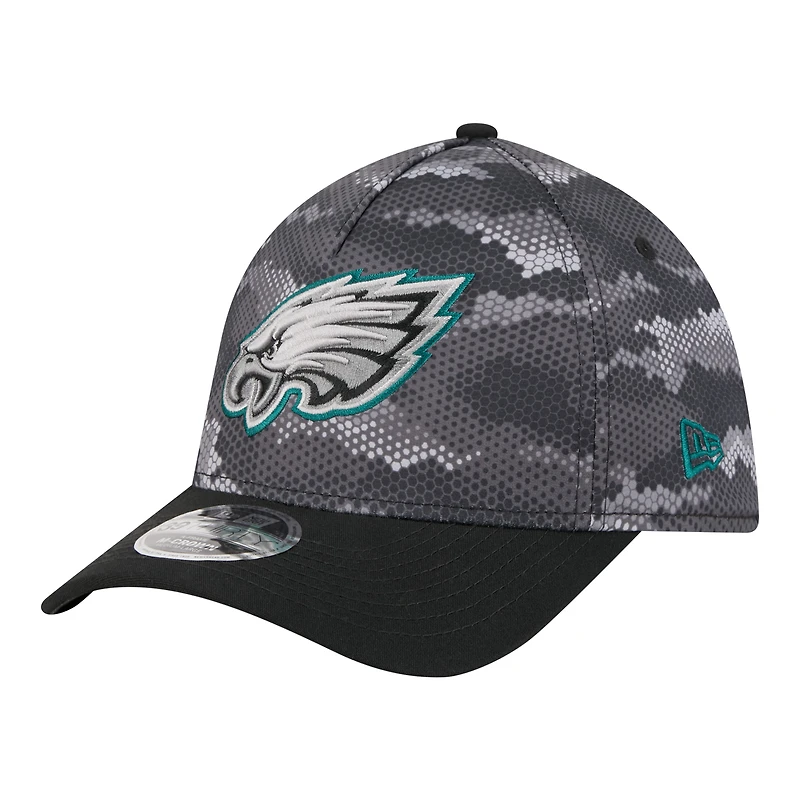 Casquette New Era Flex noire Philadelphia Eagles camouflage A-Frame 39THIRTY pour homme