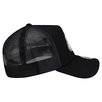 Men's New Era Black Philadelphia Eagles City Script 9FORTY A-Frame Adjustable Hat