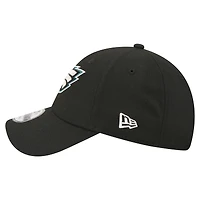 Men's New Era  Black Philadelphia Eagles Core Team 9FORTY Adjustable Hat