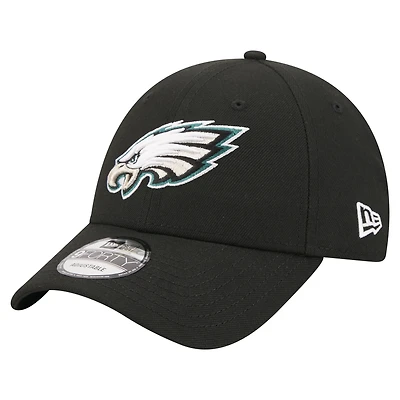 Men's New Era Black Philadelphia Eagles Core Team 9FORTY Adjustable Hat