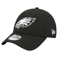 Men's New Era  Black Philadelphia Eagles Core Team 9FORTY Adjustable Hat