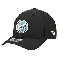 Casquette trucker ajustable New Era noire Philadelphia Eagles 9FORTY M-Crown à motif floral pour homme