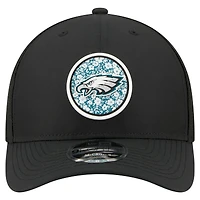 Men's New Era  Black Philadelphia Eagles Floral 9FORTY M-Crown Trucker Adjustable Hat