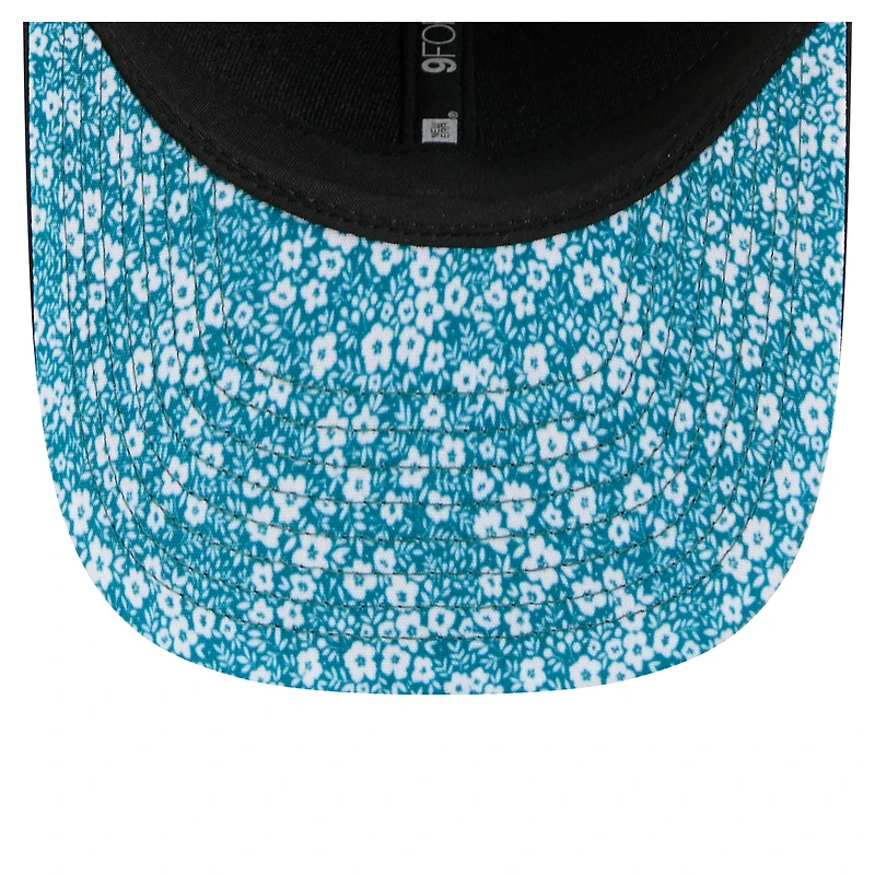 Men's New Era Black Philadelphia Eagles Floral 9FORTY M-Crown Trucker Adjustable Hat