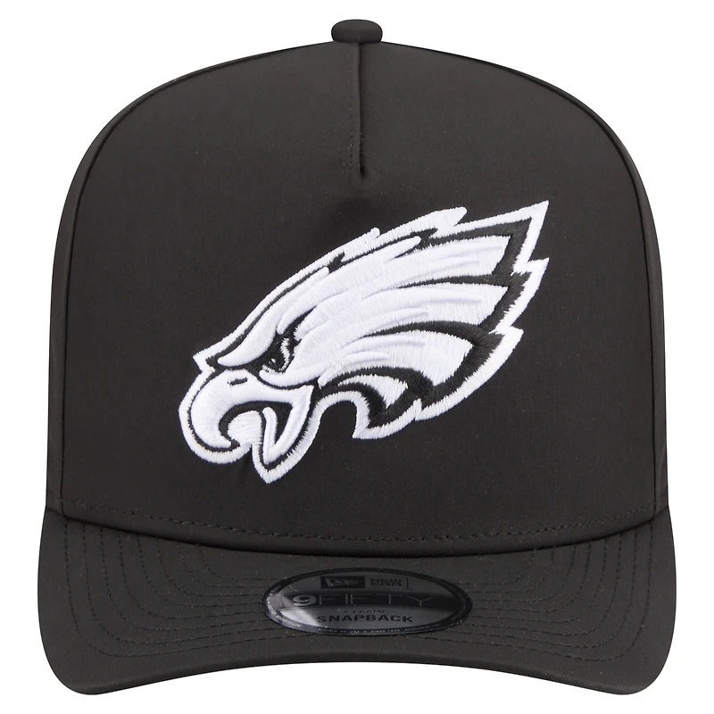 Men's New Era Black Philadelphia Eagles Gore-Tex A-Frame 9FIFTY Adjustable Hat
