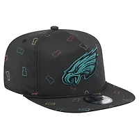 Casquette snapback noire New Era Philadelphia Eagles pour homme