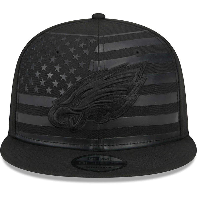 Casquette Snapback 9FIFTY Independent des Eagles de Philadelphie New Era noire pour homme