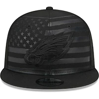 Casquette Snapback 9FIFTY Independent des Eagles de Philadelphie New Era noire pour homme