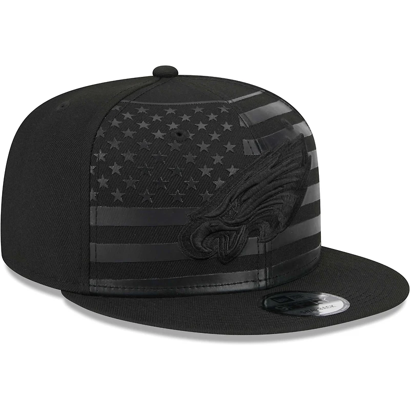 Casquette Snapback 9FIFTY Independent des Eagles de Philadelphie New Era noire pour homme