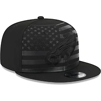 Casquette Snapback 9FIFTY Independent des Eagles de Philadelphie New Era noire pour homme