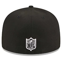 Men's New Era Black Philadelphia Eagles  Main Patch 59FIFTY Fitted Hat