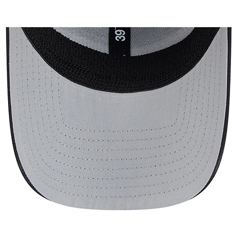 Casquette New Era noire à rayures Philadelphia Eagles 39THIRTY Flex pour homme