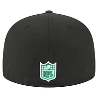 Casquette ajustée 59FIFTY noire New Era pour homme, Philadelphia Eagles, Super Bowl LIX Champions, écusson latéral historique