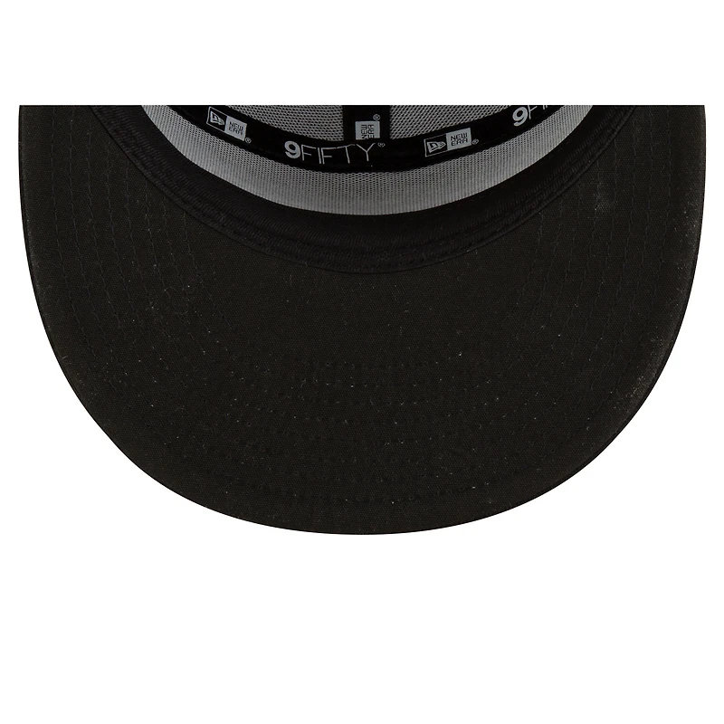 Casquette à visière plate 9FIFTY noire New Era Philadelphia Eagles Super Bowl LIX Tarmac pour homme