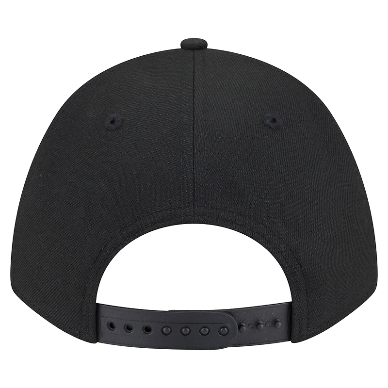 Casquette ajustable New Era noire 9FORTY M-Crown A-Frame pour homme, collection Team Eagles