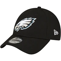 Casquette réglable noire Philadelphia Eagles The League 9FORTY New Era pour hommes