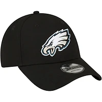 Casquette réglable noire Philadelphia Eagles The League 9FORTY New Era pour hommes