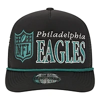 Men's New Era Black Philadelphia Eagles Throwback Foam 19TWENTY Adjustable Hat
