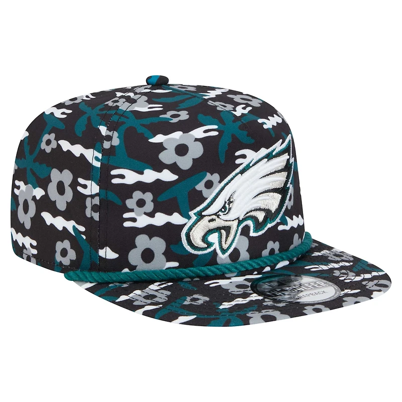 Casquette de golf à visière rabattable Wakey Wakey Philadelphia Eagles New Era noire pour homme