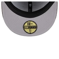 Casquette ajustée 59FIFTY en velours côtelé marron Philadelphia Eagles de New Era pour homme