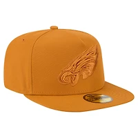Casquette ajustée A-Frame 59FIFTY marron pour homme New Era Philadelphia Eagles Color Pack