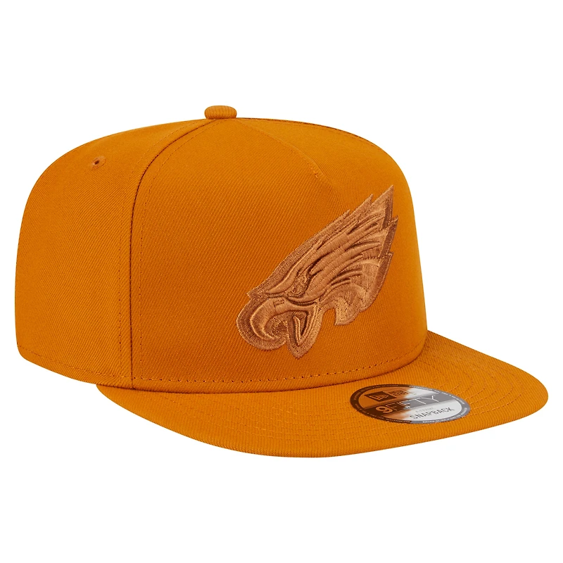 Casquette snapback A-Frame 9FIFTY marron New Era pour homme, motif Philadelphia Eagles, coloris marron