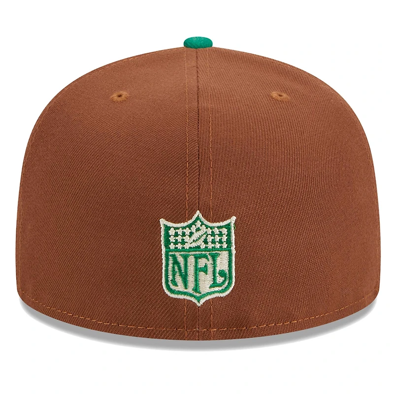Casquette ajustée 59FIFTY Harvest des Eagles de Philadelphie marron New Era pour homme