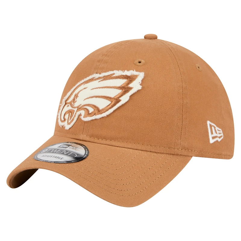 Men's New Era Brown Philadelphia Eagles Stamp 9TWENTY Adjustable Hat