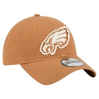 Men's New Era Brown Philadelphia Eagles  Stamp 9TWENTY Adjustable Hat