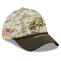 Men's New Era  Camo/Dark Green Philadelphia Eagles 2025 Salute to Service 39THIRTY Flex Hat