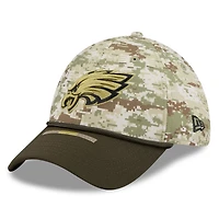 Men's New Era  Camo/Dark Green Philadelphia Eagles 2025 Salute to Service 39THIRTY Flex Hat