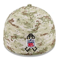 Casquette New Era 39THIRTY Flex camouflage/vert foncé pour homme Philadelphia Eagles 2025 Salute to Service