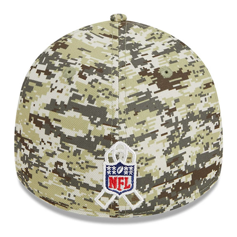 Casquette New Era camouflage Philadelphia Eagles 2023 Salute To Service 39THIRTY Flex pour hommes