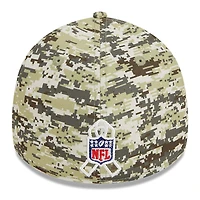 Casquette New Era camouflage Philadelphia Eagles 2023 Salute To Service 39THIRTY Flex pour hommes