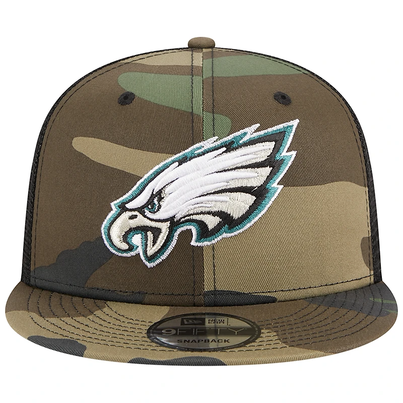Casquette Snapback 9FIFTY Main Trucker des Eagles de Philadelphie New Era pour homme