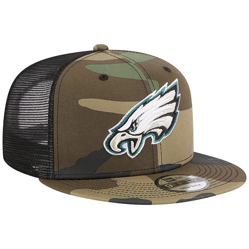 Casquette Snapback 9FIFTY Main Trucker des Eagles de Philadelphie New Era pour homme