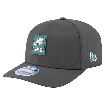 Men's New Era Charcoal Philadelphia Eagles 2025 Sideline Cold Weather 9SEVENTY Adjustable Hat
