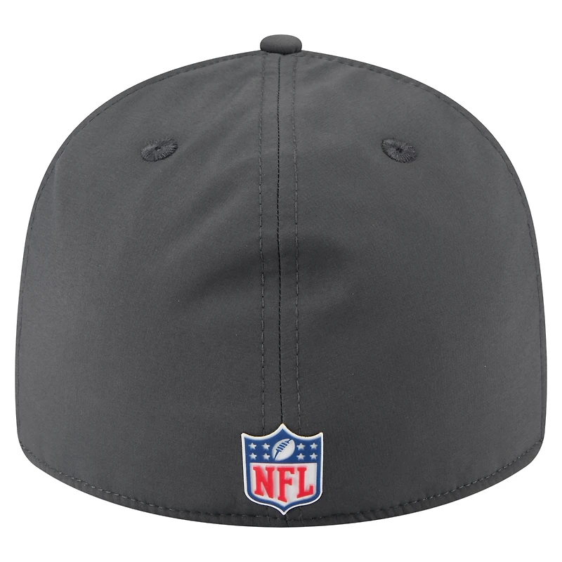 Casquette ajustée New Era 59FIFTY pour homme, couleur anthracite, Philadelphia Eagles 2025 Sideline, style rétro, idéale les temps froids.