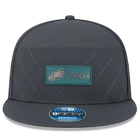 Casquette snapback 9FIFTY à panneau fendu latéral New Era anthracite Philadelphia Eagles 2025 pour homme