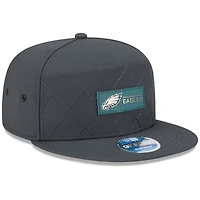 Casquette snapback 9FIFTY à panneau fendu latéral New Era anthracite Philadelphia Eagles 2025 pour homme