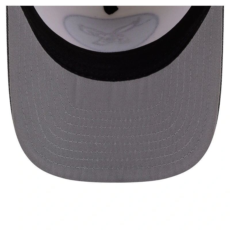 Men's New Era Cream/Black Philadelphia Eagles Washed A-Frame 9FIFTY Snapback Hat