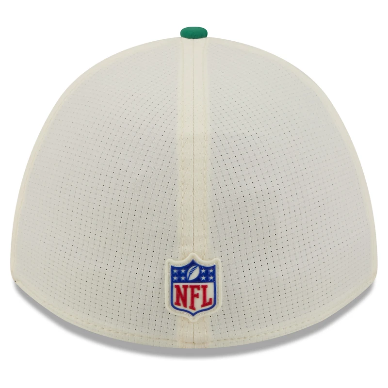 Casquette New Era Flex crème/vert Kelly Philadelphia Eagles 2026 NFL Training Camp 39THIRTY pour homme