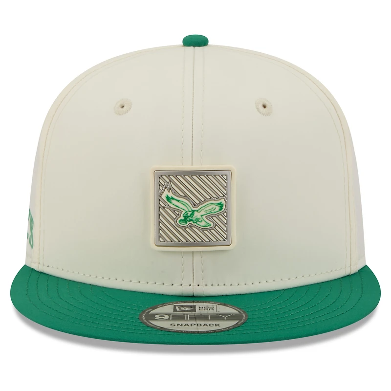 Men's New Era  Cream/Kelly Green Philadelphia Eagles 2026 NFL Training Camp 9FIFTY Snapback Hat