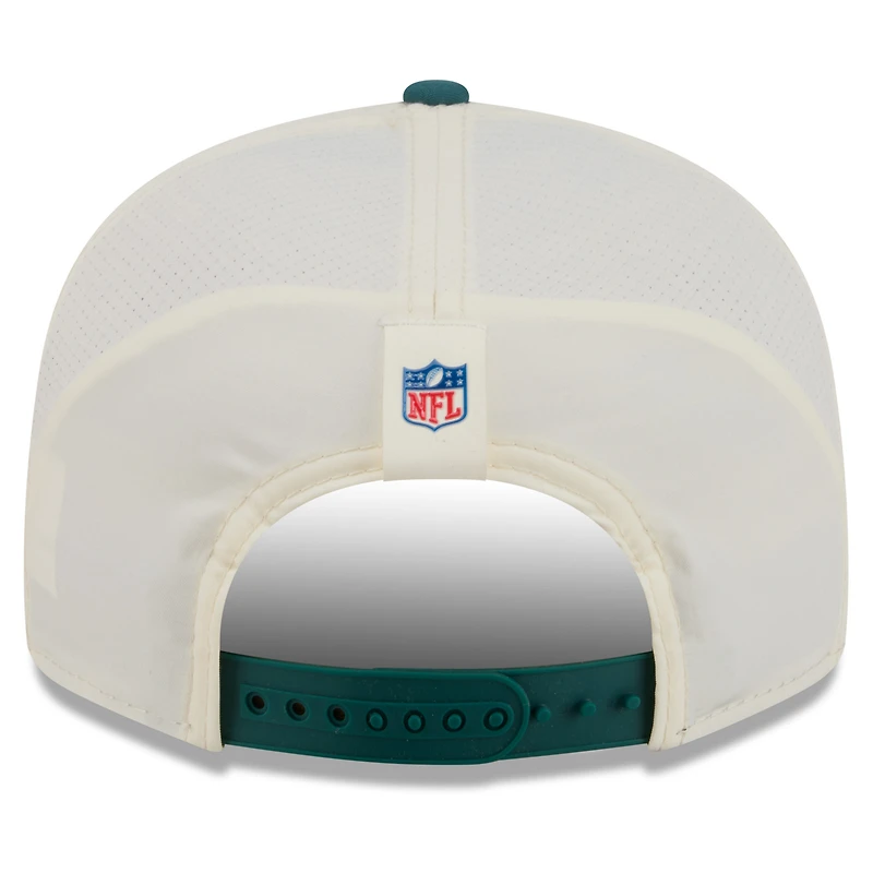 Men's New Era Cream/Midnight Green Philadelphia Eagles 2026 NFL Training Camp 9FIFTY Snapback Hat